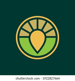 Modern professional logo with the image of nature, for the farm business