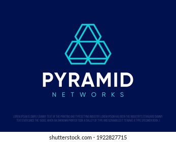 Modern professional logo with the image of a pyramid