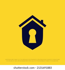 Modern professional logo with an image of a safe and a house 