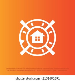 Modernes professionelles Logo mit einem Bild eines Safe und eines Hauses 