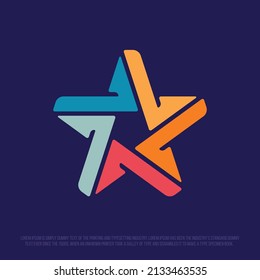 Modern professional logo with the image of a star