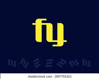Modernes, professionelles Logo-Monogramm FY im Geschäftsbereich