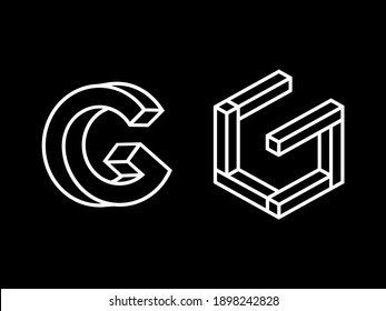 Modern professional logo monogram G in geometric style