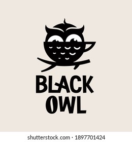 Modern professional logo owl coffee for cafe