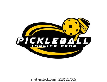 Modern professional logo for a pickleball league, pickleball logo.