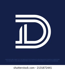 Modern professional logo in the shape of the letter D. Exclusive D shape  