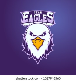 Modern professional logo for sport team. Eagle mascot. Eagles, vector symbol on a light background.