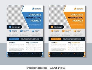 Modern Professional Marketing Flyer Template, Business Corporate Flyer Design, Annual Report, layout, Vector illustrator
