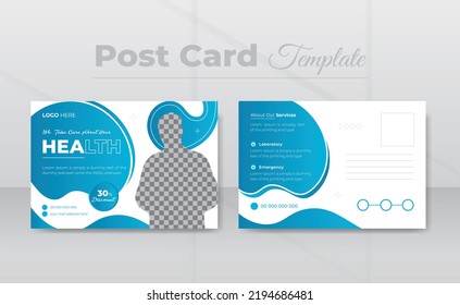 Modern Professional Medical Services Social Media Post Card Template Or Healthcare Dental Clinic Business Web Banner Design