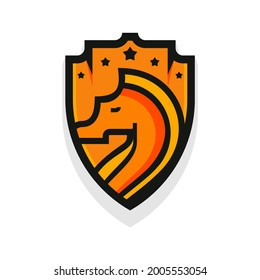 Modern, Professional, Minimalist Horse Badge Technology, Security And Industrial Logo