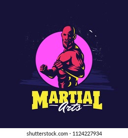 Modern professional mixed martial arts template logo design