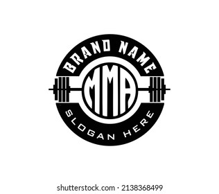 Modern professional mixed martial arts logo design. MMA sign