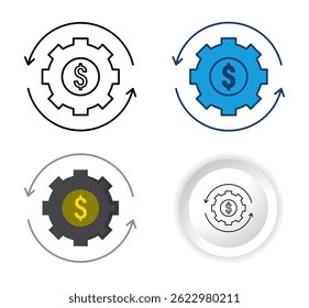 Modern and professional Money Management icons designed in four different styles, flat, outline, glyph and minimal button. Perfect for personal finance projects, banking apps, etc.