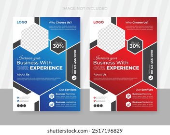 Modern and professional multipurpose corporate business flyer template design brochure cover