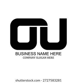 Design moderno do logotipo de OU profissional para empresas e start-ups, marca exclusiva de OU, identidade criativa de OU, ícone versátil de OU, inspiração minimalista de logotipo plano e vetorial, perfeito para identidade corporativa e de marca
