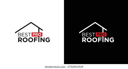  Design moderno e profissional do logotipo do telhado profissional