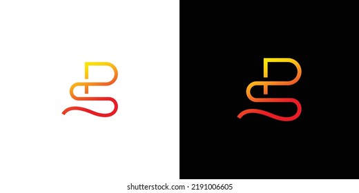 Modern and professional PS letter initials logo design