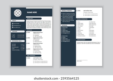 Modern Professional Resume And CV Template