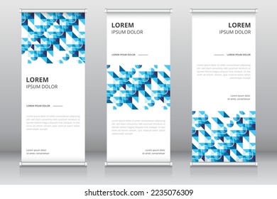 Modern and professional roll up banner template or vertical signboard template,Retractable banner, Pop up banner, Standee template, X-banner template