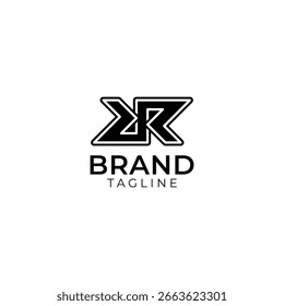 Modern and Professional RR Monogram Logo with white background. 