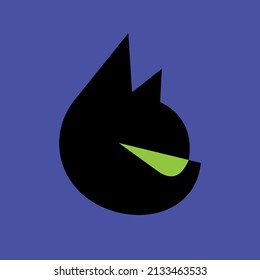 Modern, professional set of icons with the image of cat