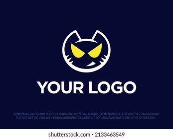 Modern, professional set of icons with the image of cat