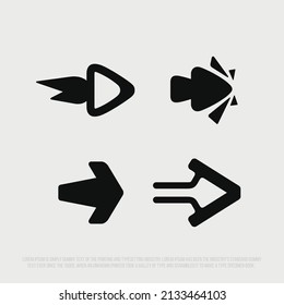 A modern professional set of icons with the image of arrows