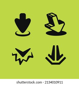 A modern professional set of icons with the image of arrows