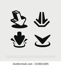 A modern professional set of icons with the image of arrows