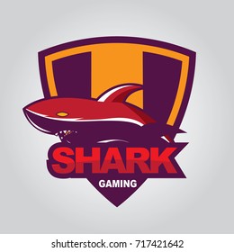 Modern professional shark logo for a sport team
