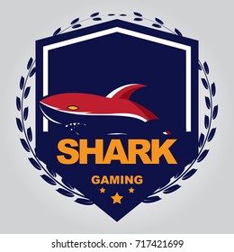 Modern professional shark logo for a sport team