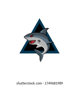 Logo profesional moderno para el club de diseño de mascota vectorial del logotipo del tiburón