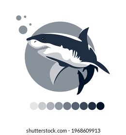 Modern professional sharks logo for a club or sport team