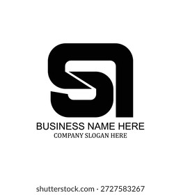Design de logotipo profissional moderno SI para empresas e start-ups, marca SI única, identidade SI criativa, ícone SI versátil, inspiração de logotipo plana e vetorial minimalista, perfeito para identidade corporativa e de marca