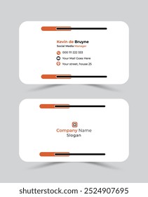 Modern professional simple business card design, Creative Vector modern clean corporate double-side business card template, personal editable visiting card design template illustration.