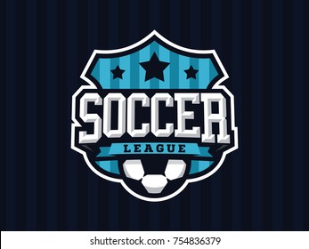 Modern professional soccer logo for sport team.