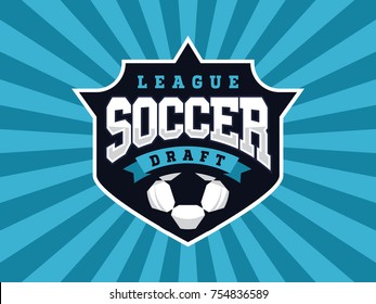 Modern professional soccer logo for sport team.