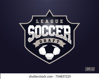 Modern professional soccer logo for sport team.