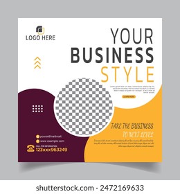 Modern Professional Social Media Post Design Template 
