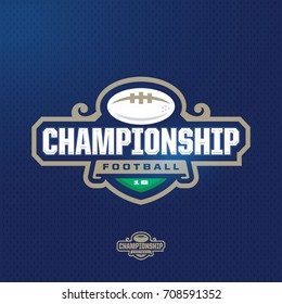 Modern professional sport logo badge for a football game events