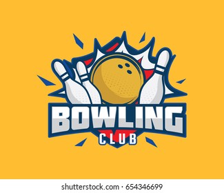 Modern Professional Sports Badge Logo Bowling Stock Vector (Royalty ...