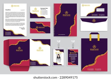 Modern professional stationery design template