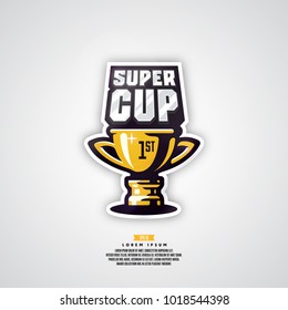 Modern professional super cup vector logo.