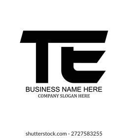 Modernes professionelles TE-Logo-Design für Unternehmen und Startups, einzigartige TE-Markendarstellung, kreative TE-Identität, vielseitiges TE-Symbol, minimalistische flache und Vektorlogo-Inspiration, perfekt für Unternehmens- und Markenidentität