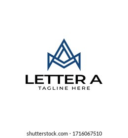 Modern Professional Technology Logo Design, Initials of Letter A or AM Geometric Creative Corporate