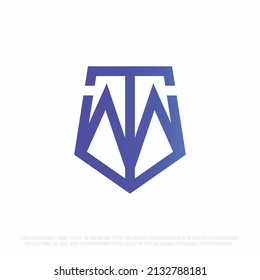 Modernes, professionelles TM-Monogramm im Schild