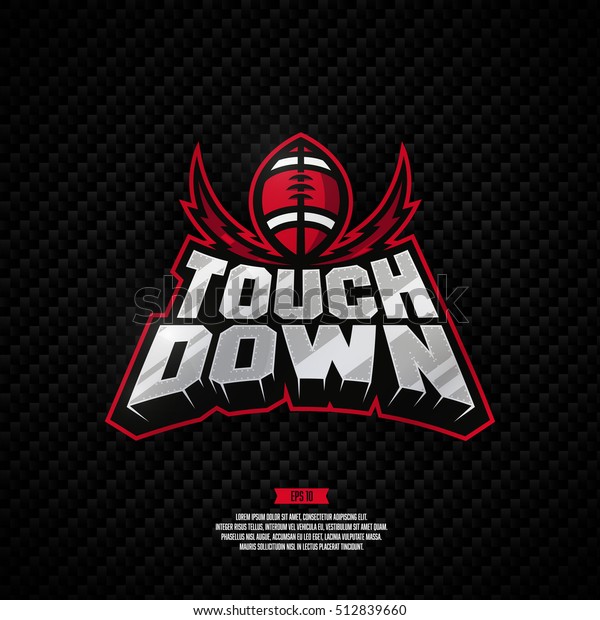Modern professional touch down logo. American\
football logo.