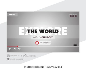 Modern and professional travel you-tube thumbnail design.
