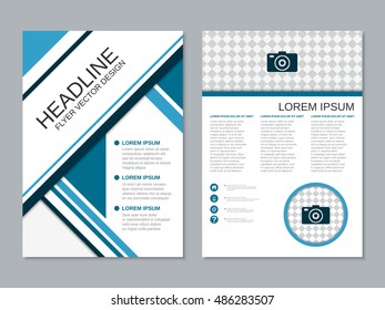 Modern professional two-sided flyer vector design template