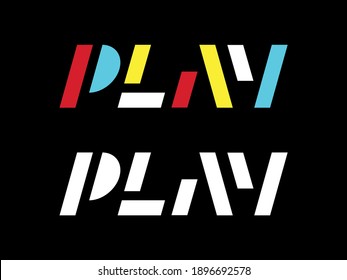Modern professional typography logo. Play logo